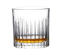 Uonlytech Verre à Whisky Classique en Verre à Rayures Verticales | Haute Transparence, Stabilité Fiable, Prise en Main Confortable, pour Camping et Voyage, Usage Quotidien