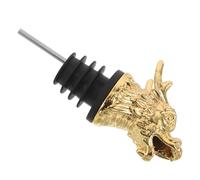 Uonlytech Verseur à Vin en Alliage Doré de Tête de Dragon - Bec Verseur Métallique Anti-goutte pour Bouteilles de Spiritueux, Huile D’olive et Vinaigre - Accessoire Bar Décoratif