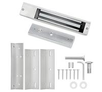 Uoonner Verrou électromagnétique avec supports Z/L - Force de maintien de 280 kg, résistant aux intempéries, 12 V DC Fail-Safe (NC) pour systèmes de contrôle d'accès