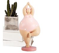 Uozonit Fat Woman Statue de Yoga, Fat Yoga Woman Figurines - Figurine de la grosse dame en résine | Sculpture de statue d'art corporel créatif moderne pour femme, statue de jardin de décoration de la