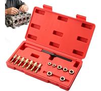 Uozonit Kit de restauration de filetage 15 pièces métriques portables pour | Lot de limes filetées pour boulons endommagés et écrous de machine - Pour entretien mécanique