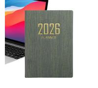 Uozonit Petit agenda 2026 | Format A7 en anglais | 365 jours Version anglaise | Planificateur d'horaire | Pour planifier des objectifs, notes, école, collège, entreprise, lieu de travail, famille