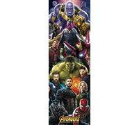 Up Close Poster de Porte Marvel Avengers Infinity War - Héros (53cm x 158cm) + Un Poster Surprise en Cadeau!