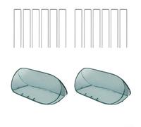 Up Garden - Lot de 2 housses de protection en maille, tente de protection pliable avec clous au sol, filet d'oiseaux pour plantes, serre avec piquets, bouclier de protection extérieur pour légumes et