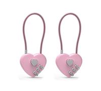 UP Security Serrure à combinaison pour casier, serrure de câble avec code, combinaison de cadenas rose, pour bagages, valise, armoire de gym, fermeture éclair, armoire, boîte, porte de clôture