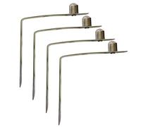 UP100 Lot de 50 clips à ressort en acier inoxydable massif de 6 mm pour environnements humides avec exigences élastiques pour auvent, camping, caravane, tube télescopique (diamètre du bouton argenté 6