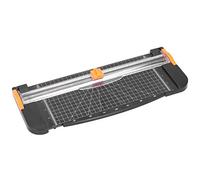 UPALDHOU Couteau Rotatif de Sécurité avec Règle pour Découpe A4 | ABS durable, pour matériaux épais, utilisation polyvalente, coupe jusqu\'à 90 degrés
