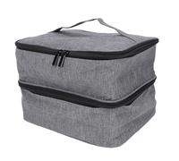 UPALDHOU Organisateur de Vernis à Ongles, étui de Support de Vernis à Ongles Gel Double Couche en Tissu Oxford avec Rembourrage en Mousse pour 30 Bouteilles, Sac de Rangement de Voyage pour Outils