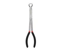 UPALDHOU Pince à Bec effilé Longue Portée, Nez courbé à 90 Degrés de 11 | Outil de Retrait de Fil de Bougie D'allumage, Construction en Acier à Outils, Poignée Viscoplastique Antidérapante, Tête de