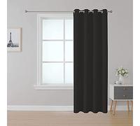 Upcortinassi Inherent Rideau occultant Ignifuge à Isolation Thermique avec œillets pour séparateur de pièce Noir 132 x 241 cm 1 Panneau