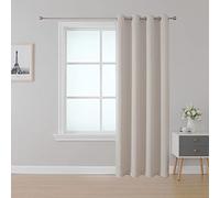 Upcortinassi Rideaux occultants ignifuges ignifuges pour école, Salle de ortoir, Maison de Soins Infirmiers, Beige Clair, 132 x 241 cm, 1 Panneau