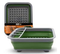 upgrade4cars Égouttoir à Vaisselle Pliable en Silicone et Plastique | Bassine Retractable avec Bec | Accessoires Camping Car Cuisine