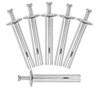 UPKOCH 10 Pièces Vis D'expansion D'ancrage en Acier au Carbone Argenté, Légère et Heavy Duty, pour Fixation Étagère sans Percer sur Béton