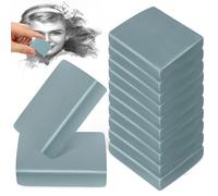 UPKOCH 12 Pièces Gomme Mie Artistes, Effaçage Précis, Bleu | Kneaded Eraser, Plastique Malléable, Forte Adhérence, pour Peinture et Étude, Lot