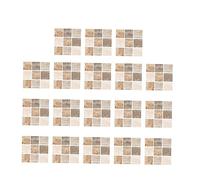 UPKOCH 18pièces Stickers Muraux Imitation Carrelage Auto-adhésifs Beige Et Marron Pour Cuisine Et Salle De Bain Résistants à Eau Chaleur Faciles à Installer