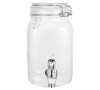 UPKOCH 1L Bocal en Verre Distributeur de Boissons avec Couvercle Transparent Large Bouche Bocaux de Conserve avec sans Fuite Robinet Scellé Boîtes Verrerie Lanceur pour Jus De L' Eau