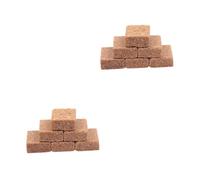 UPKOCH 2 Ensembles Bloc Brûlant Blocs D'allumage Bloc Support De Combustion Blocs Support De Combustion Bloc De Combustion Extérieur Fibre De Bois Et Allume-feu Brun 50 Pièces * 2