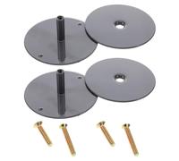 UPKOCH 2 Pièces Plaque de Poignée de Porte Ronde en Fer Noir Résistante à L'abrasion avec Vis, Cache-trou pour Portes Intérieures de 2,5 Pouces, pour Couvrir Trous Usés
