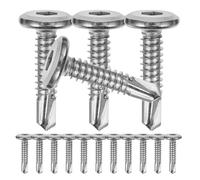 UPKOCH 20 Pièces Vis Autoperceuse en Acier Inoxydable à Tête Plate | Finition Lisse, Usage Extérieur, Installation Facile, Argenté, Adaptée au Portail et Assemblage