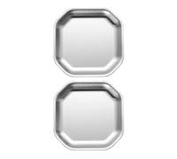 UPKOCH 2pièces Plats à Apéritif Inoxydable Petit Plats à Cornichons Coréens Design Élégant et Multifonctionnels pour Snacks Desserts ou Accompagnements