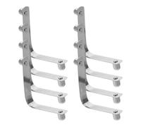 UPKOCH 8 Pièces Clip de Fixation pour Piscine Accessoire pour Épuisette de Piscine à Perche Acier Inoxydable Argenté V 6x6x1cm pour Nettoyage