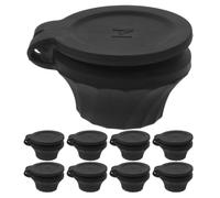 UPKOCH 9 Pièces Bouchon de Bouteille Anti-fuite Inversé en Plastique Noir Vidange et Design à Gravité pour Bouteilles de Savonnette ou Sauces Cuisine et Voyage