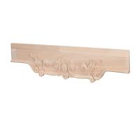 UPKOCH Applique en Bois Massif Sculpté Style Européen 25x9 CM | Finition Brute Marron, Surface Douce sans Reflets, pour Chambres Principales et Zones de Rangement