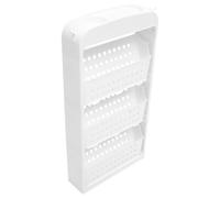 UPKOCH Bibliothèque à Domicile à Trois Niveaux, Meuble Blanc en Plastique