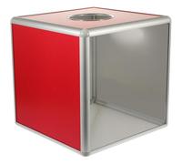 UPKOCH Boîte de Loterie Cubique en Alliage D'aluminium Bordure Résistante, Boîte à Dons Transparente pour Événements et Tirages Sort Couleur Plusieurs Styles