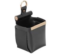 UPKOCH Boîte de Rangement Murale Suspendue en PU et Détachable Pliable | Noir, Structure Métal, pour Télécommandes et Petits Objets, Chambre Cuisine, Style Simple