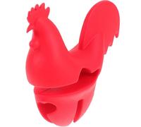 UPKOCH Bouchon Prévient L'ébullition Forme Coq Rouge en Silicone Anti-déversement Élévateur de Chaudière Pratique Accessoire la Cuisine Créative et Chic