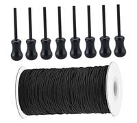 UPKOCH Kit D'accessoires pour Rideaux et Décoration Élégante Installation Facile Noirs Cordon en Polyester et PVC, 100m de Ficelle pour Stores Enrouleurs et Stores Romains