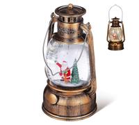 UPKOCH Lanterne Boule à Neige du Père Noël avec Musique Intégrée et Éclairage LED, Fonctionnant à Batterie et USB, Décoration de Table Festive de Noël en Verre et Plastique