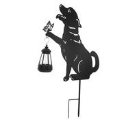 UPKOCH Lanterne Solaire D'Extérieur Pour Chien Piquet Décoratif Pour Jardin Éclairage Solaire Pour Allée Piquet Pour Chien Décoration De Jardin Noir
