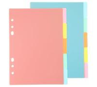 UPKOCH Lot de 10 Intercalaires en Plastique Colorés A5 6 Trous pour Classeur, Onglets D'index Solide, Étiquettes de Classement Bureautique, Fournitures de Bureau Pratiques