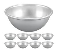 UPKOCH Moules à Tarte Demi-sphère Conductivité Thermique Rapide Réutilisables Lot de 9 en Aluminium Argenté pour Cuisson Quotidienne et Dîner en Famille