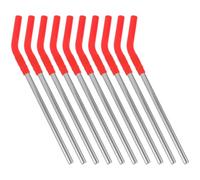 UPKOCH Pailles Réutilisables avec Embouts en Silicone 10 Pièces en Acier Inoxydable Portables et Solide Pailles à Boire pour Maison et Extérieur