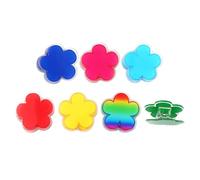 UPKOCH Pinces à Puce Réutilisables et Organisation de Bureau pour Sachets Alimentaires Usage Multifonctionnel en Acrylique Lot de 7 Forme Fleur, Clips de Fermeture pour Maison et Bureau