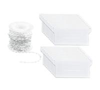 UPKOCH Plaque de Fond Aveugle pour Rideaux de Perles, Ensemble Accessoires pour Stores Verticaux, Longueur Ajustable, Plastique