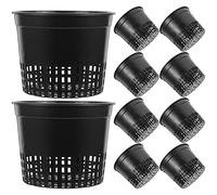 UPKOCH Pots de Plantation Hydroponique Racines Saines 10pcs en Plastique Noir Drainage Uniforme Panier Réutilisable pour Balcon pour Culture de Plantes