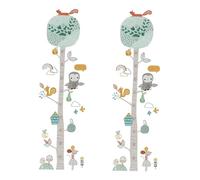 UPKOCH Sticker Mural Toise Autocollante Animaux Colorés Forêt 30x60 Cm Garçon et Filles Mesure Croissance Chambre Bébé 2 Pièces Set Tableau Hauteur Pratique Cartoon