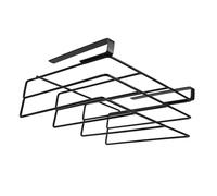 UPKOCH Support pour Planches à Découper et Grand Format Double Couche en Acier Inoxydable Noir sans Perçage, Organisateur Élégant pour Rangement Cuisine sous Placard