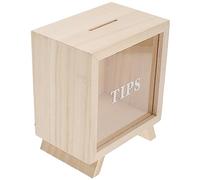 UPKOCH Tirelire en Bois Incassable pour Enfants avec Fenêtre Transparente Pot À Pourboires Idéal pour Développer L'Épargne Familiale Et Cadeau Créatif