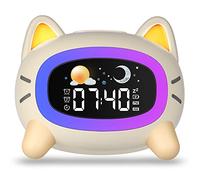 Uplayteck Reveil Enfant Educatif Jour/Nuit avec Sieste & 5 Veilleuses