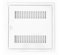 Upmann 21685 Porte de révision Softline Blanche avec Fentes d'aération et Fermeture carrée 20 x 20 cm, Blanc