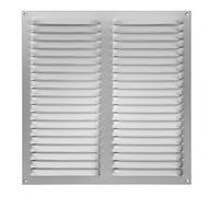 Upmann Grille de protection météo en aluminium anodisé avec moustiquaire, 400 x 400 mm, 1 pièce, 54606