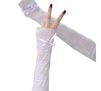 Uposao 1 Paire Protection UV Manchettes, Manchon Bras Anti-Solaire pour Femmes Protection Solaire sans Doigts Manches De Conduite D'éTé Manches De Glace L'été à L'Extérieur
