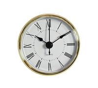 Uposao 70mm Horloge à Quartz Rétro Insérer Tête D'horloge Murale Ronde Mouvement Bricolage Tête D'horloge Incrustée De Chiffres Romains/Arabe pour Chambre à Coucher, école
