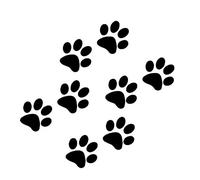 Uposao 8Pcs Stickers en Forme De Pattes De Chien De Chat Vinyle Wall Sticker Decor Decal Mural Kitchen Pet Voiture Fenêtre Graphique Chambre Décoration Papier Peint