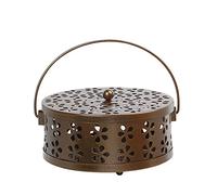 Uposao Porte Encens Spirale Anti Moustique Classique Métal Porte-Encens Support Bobine Moustique, Mosquito Coil Holder Anti Moustique avec Poignée Et Couvercle pour Domicile Dehors